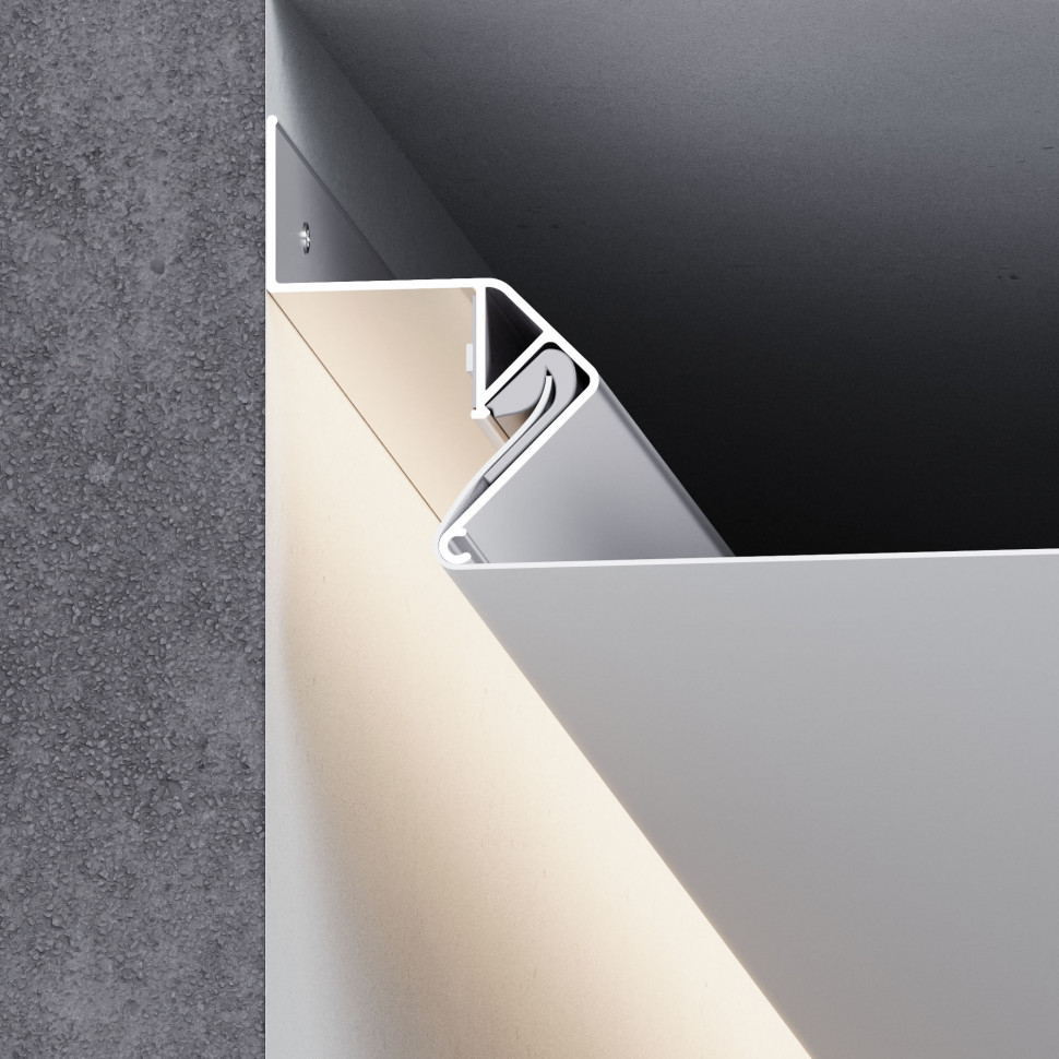 Теневой профиль для натяжных потолков для светодиодной ленты (под ленту до 10 mm) LL-2-ALP020 фото 1 — Multielectrika