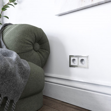 Рамка из стекла на 2 поста Diamant зеркальный W0021220 — Multielectrika