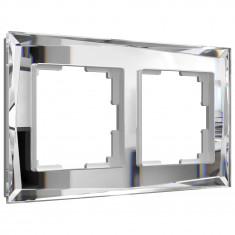 Рамка из стекла на 2 поста Diamant зеркальный W0021220 &mdash; Multielectrika