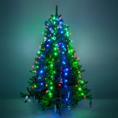 Гирлянда занавес на ель теплый белый 0,45*1,5м IP20 200-003 теплый белый &mdash; Multielectrika