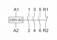 Контактор модульный (Ампер-25 / Волт-230 АС / Контакт-3NO+1NC) ST25-31 &mdash; Multielectrika