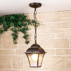 Уличный подвесной светильник Apus H черное золото IP33 GL 1009H &mdash; Multielectrika