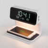 Настольный светодиодный светильник с беспроводной зарядкой и будильником 80506/1 белый фото 6 — Multielectrika