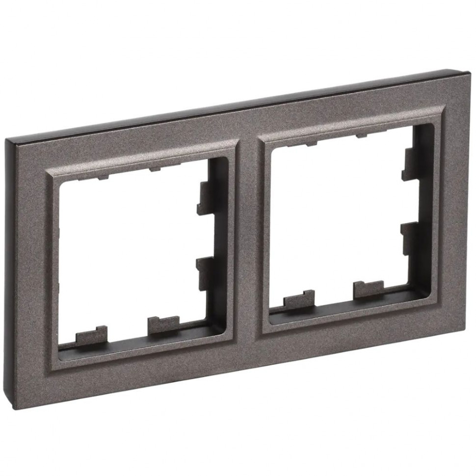Рамка на 2 поста IP44 IEK Brite РУ-2-БрТБ-44 темная бронза фото 1 — Multielectrika