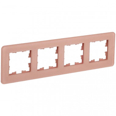 Рамка на 4 поста IEK Brite РУ-4-2-Бр стекло дымчатый RE — Multielectrika