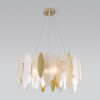 Умная подвесная люстра с фактурным стеклом 326/8 золото фото 3 — Multielectrika