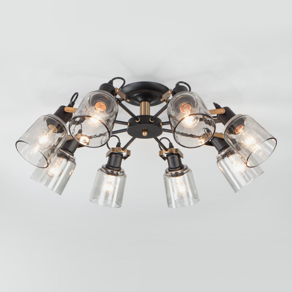 Потолочная люстра в стиле лофт 70111/8 черный фото 1 — Multielectrika