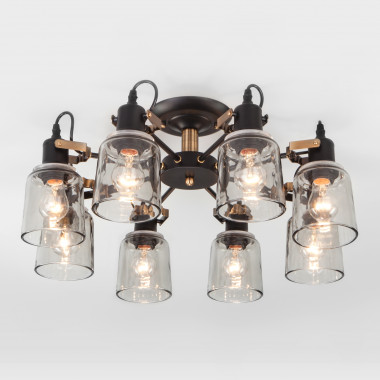 Потолочная люстра в стиле лофт 70111/8 черный — Multielectrika