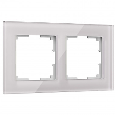 Рамка из стекла на 2 поста Favorit дымчатый W0021117 &mdash; Multielectrika