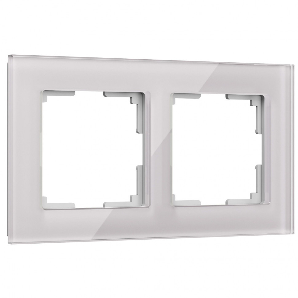 Рамка из стекла на 2 поста Favorit дымчатый W0021117 фото 1 &mdash; Multielectrika