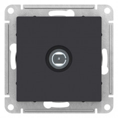 Розетка TV Schneider Electric Atlas Design проходная, карбон &mdash; Multielectrika