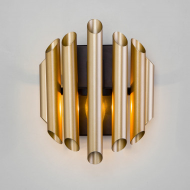 Настенный светильник с металлическим плафоном 361/1 черный / шампань &mdash; Multielectrika