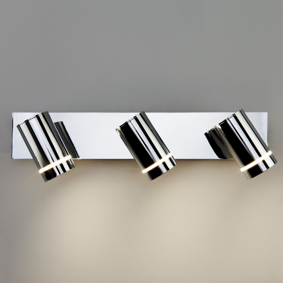 Настенный светодиодный светильник в стиле минимализм 20064/3 LED хром фото 1 &mdash; Multielectrika