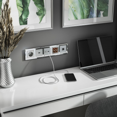 Рамка из стекла на 5 постов Diamant зеркальный W0051220 — Multielectrika