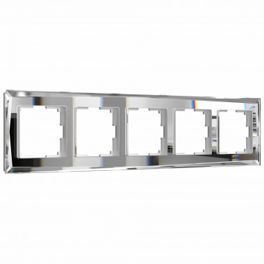Рамка из стекла на 5 постов Diamant зеркальный W0051220 &mdash; Multielectrika