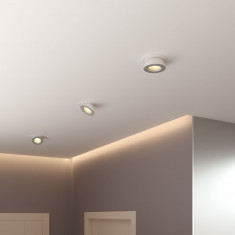 Встраиваемый точечный светодиодный светильник Pruno белый/серебро 25080/LED &mdash; Multielectrika