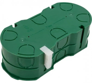 Подрозетник для бетона двойной, для розеток Systeme Electric KM-252 1шт &mdash; Multielectrika