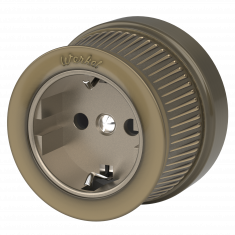 Розетка с заземлением (Бронзовый) ретро WL19-10-01 &mdash; Multielectrika