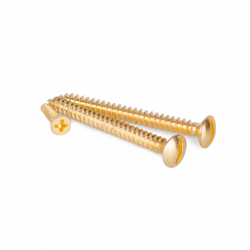 Винты для накладного выключателя 3шт. золото ретро WL18-21-01 фото 1 &mdash; Multielectrika