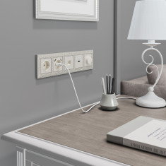 Рамка на 5 постов (жемчужный) WL07-Frame-05 &mdash; Multielectrika