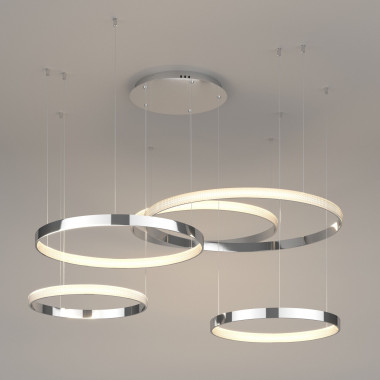 Подвесной светодиодный светильник с пультом управления 90175/5 хром — Multielectrika