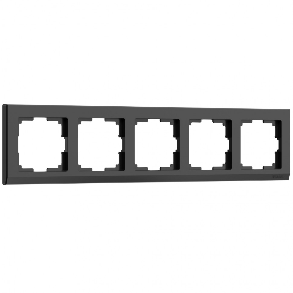 Рамка из поликарбоната на 5 постов Stark черный W0051808 фото 1 &mdash; Multielectrika