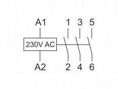 Контактор модульный (Ампер-25 / Волт-230 АС / Контакт-3NO) ST25-30 &mdash; Multielectrika