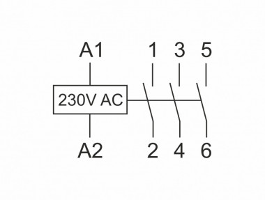Контактор модульный (Ампер-25 / Волт-230 АС / Контакт-3NO) ST25-30 — Multielectrika
