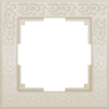 W0012303/ Рамка на 1 пост Flock (слоновая кость) W0012303 фото 1 — Multielectrika