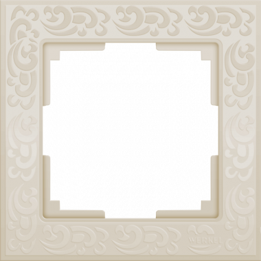 W0012303/ Рамка на 1 пост Flock (слоновая кость) W0012303 — Multielectrika