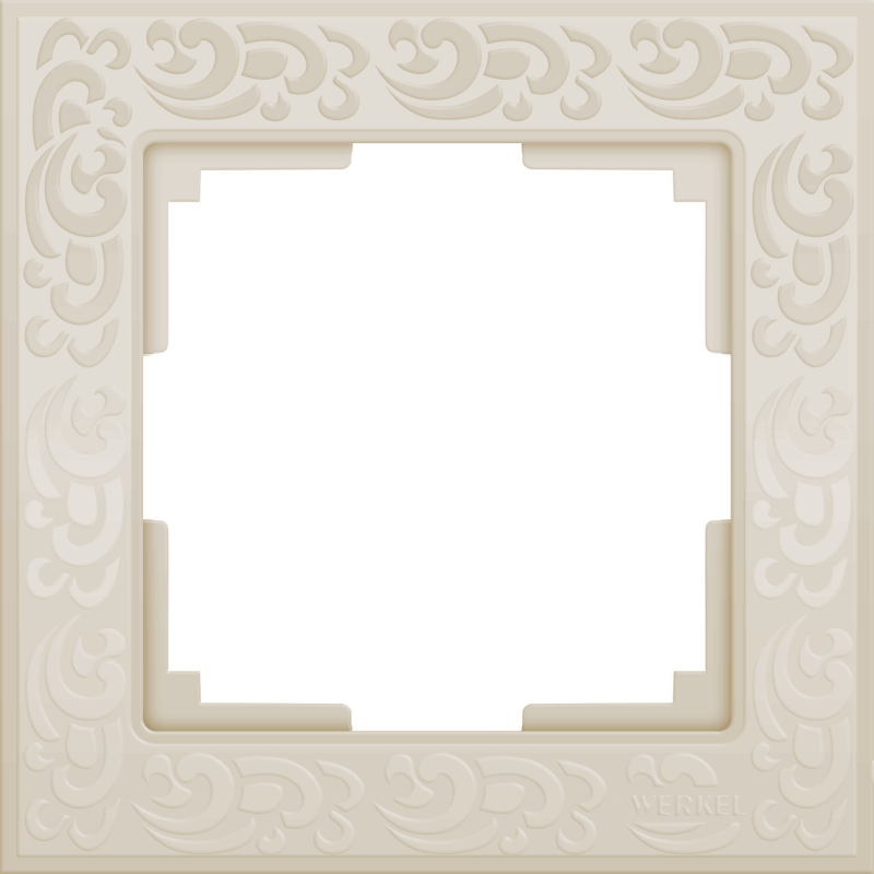 W0012303/ Рамка на 1 пост Flock (слоновая кость) W0012303 фото 1 — Multielectrika