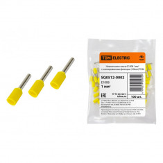 Наконечник-гильза НШвИ TDM Е1008 1мм2 с изолированным фланцем (100шт) &mdash; Multielectrika