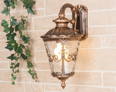 Diadema D черное золото уличный настенный светильник GLYF-8046D — Multielectrika