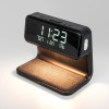 Настольный светодиодный светильник с беспроводной зарядкой и будильником 80506/1 черный фото 3 — Multielectrika