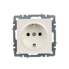 Розетка с заземлением без защитных шторок 16А IEK Brite РС11-1-0-БрЖ жемчуг &mdash; Multielectrika