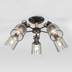 Потолочная люстра со стеклянными плафонами 70111/5 черный &mdash; Multielectrika