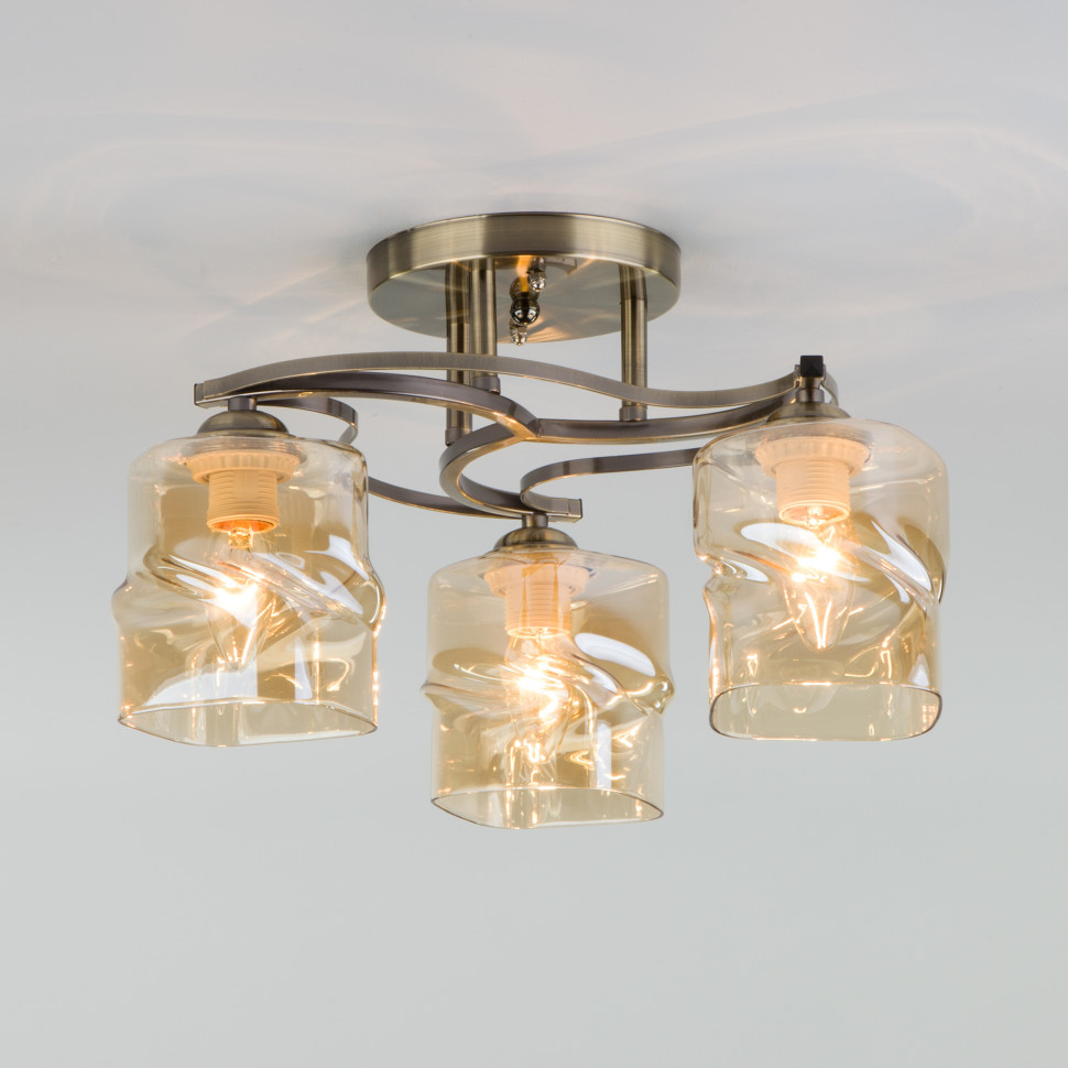 Потолочная люстра 30158/3 античная бронза фото 1 — Multielectrika