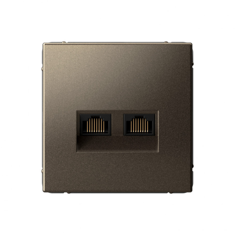 Розетка двойная RJ-45 Systeme Electric ArtGallery кат.6А, мокко фото 1 — Multielectrika