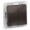 Выключатель двухклавишный Schneider Electric Atlas Design мокко