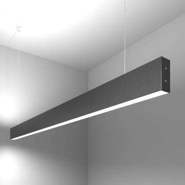Линейный светодиодный подвесной двусторонний светильник 128см 50Вт 6500К черный LSG-01-2-8*128-35-6500-MSh — Multielectrika