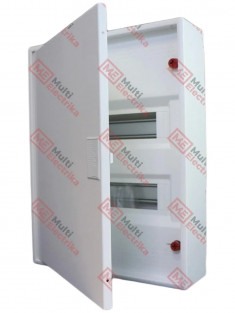 Щит накладной ABB AK624E2 24 модулей, 2 ряда (с винтовыми клеммами N/PE) 2CPX032569R9999, белый, с дверью &mdash; Multielectrika