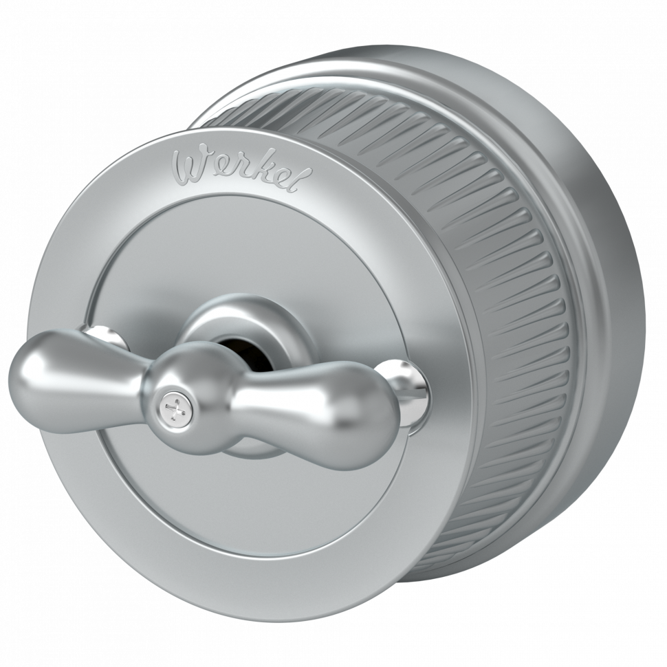 Выключатель на 4 положения двухклавишный матовый хром ретро WL19-01-05 фото 1 &mdash; Multielectrika