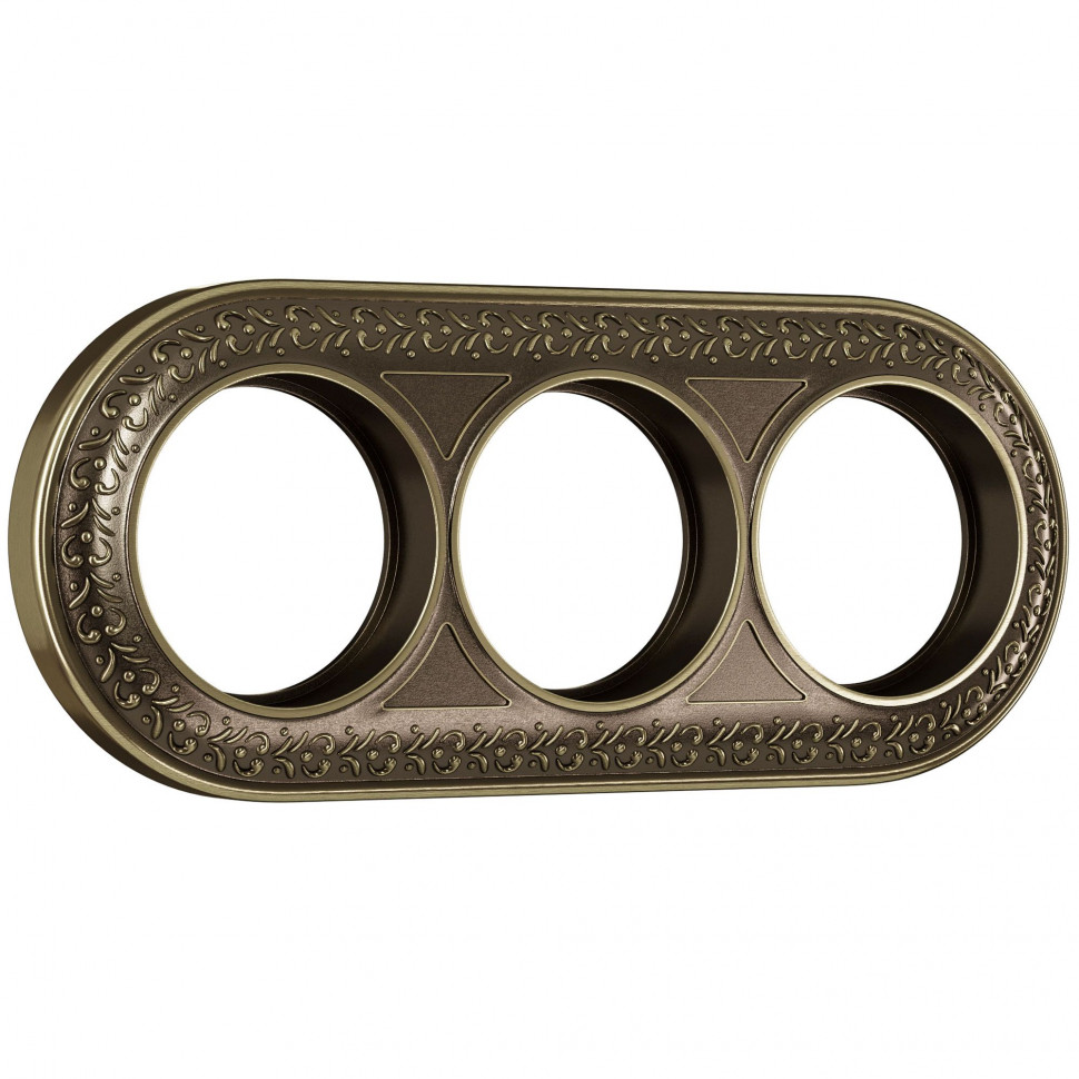 Рамка на 3 поста (бронза) WL70-frame-03 фото 1 — Multielectrika