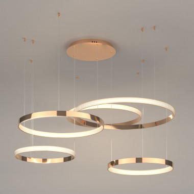 Подвесной светодиодный светильник с пультом управления 90175/5 медный — Multielectrika