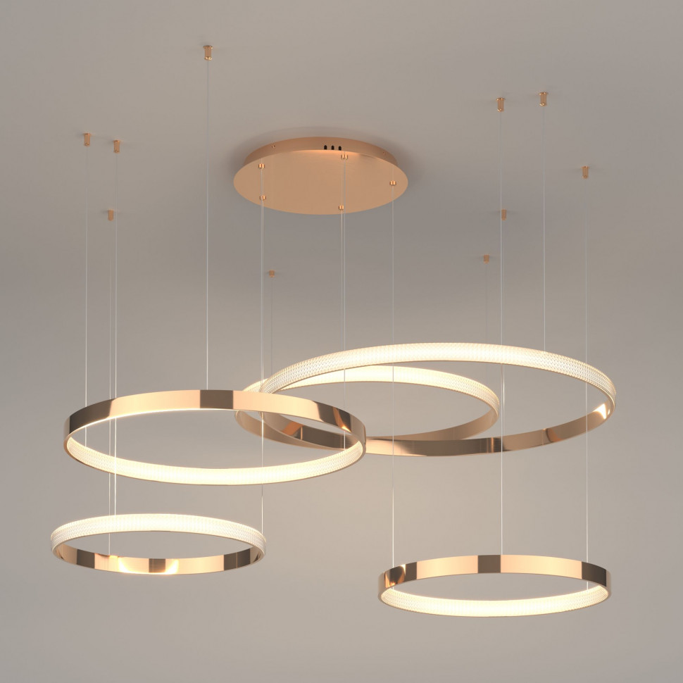 Подвесной светодиодный светильник с пультом управления 90175/5 медный фото 1 &mdash; Multielectrika