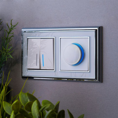 Выключатель двухклавишный с подсветкой (белый) W1120101 &mdash; Multielectrika