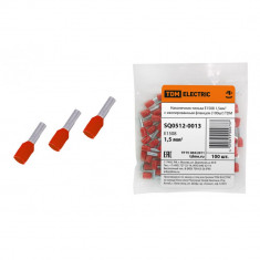 Наконечник-гильза НШвИ TDM Е1508 1,5мм2 с изолированным фланцем (100шт) &mdash; Multielectrika