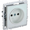 Розетка без заземления с защитными шторками 10А IEK Brite РСш10-2-БрЖ жемчуг