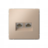 Розетка двойная RJ-45 Systeme Electric ArtGallery кат.6А, песочный