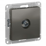 Розетка TV Schneider Electric Atlas Design проходная, сталь